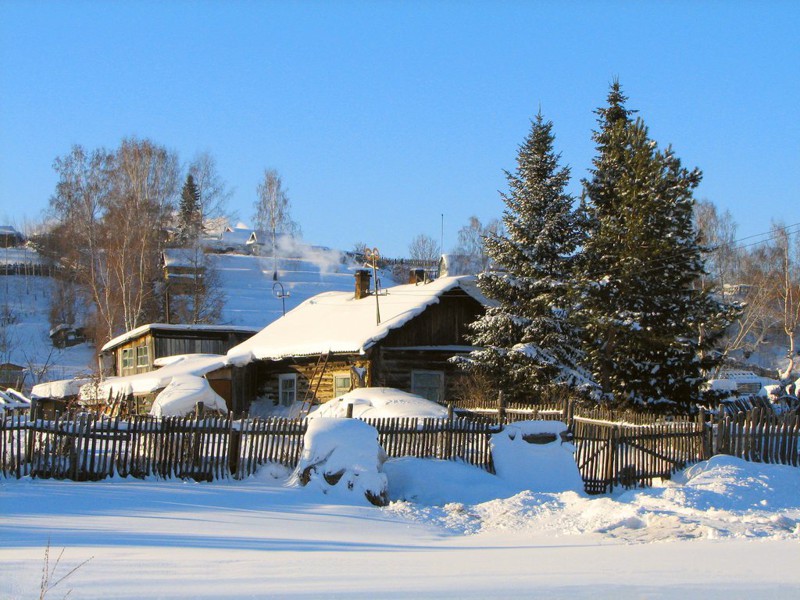 Хорошо зимой в деревне! деревня, зима, красота, природа, фото