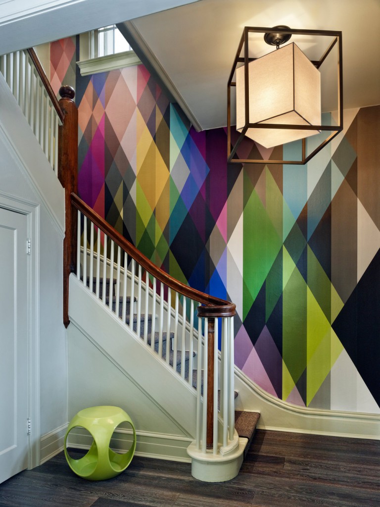 Покраска стен разными цветами