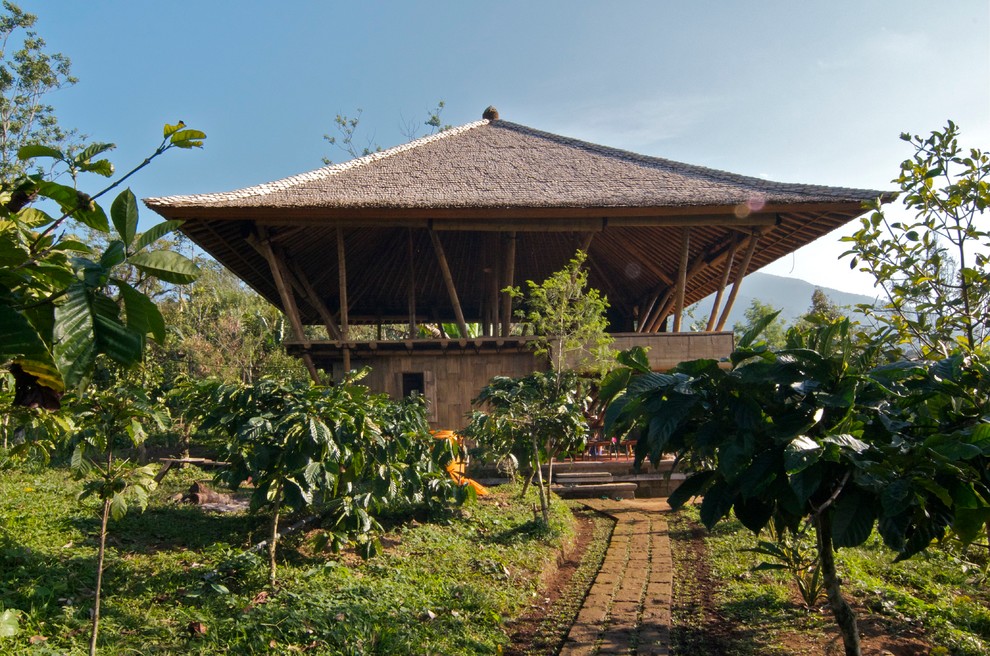 Конструкция открытого дома на Бали
