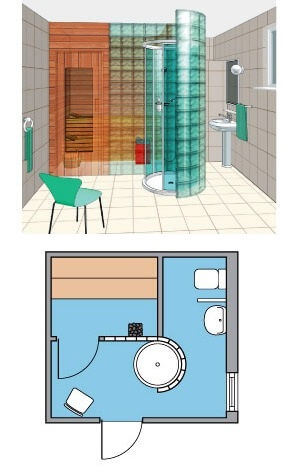 Сауна в ванной комнате