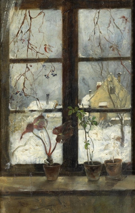 1901311_Henry_Alexander_Snow_scene_through_a_winter_window (443x700, 264Kb)