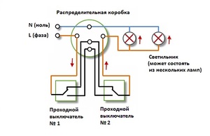 Подключаем проходной выключатель правитльно