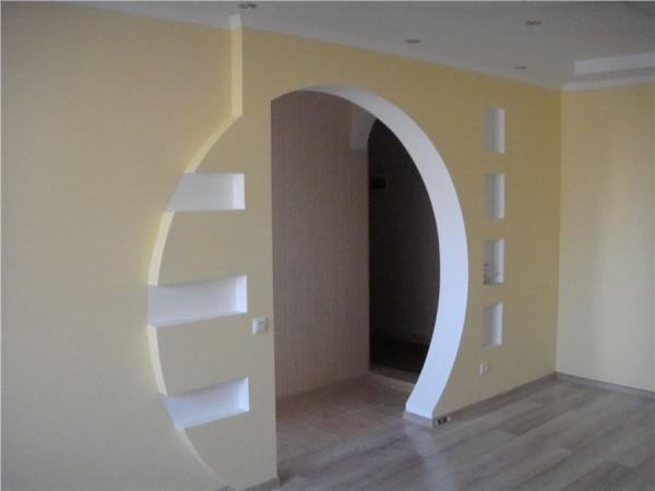 Гипсокартонная арка между комнатами придаст вашему дому уникальности и креативности