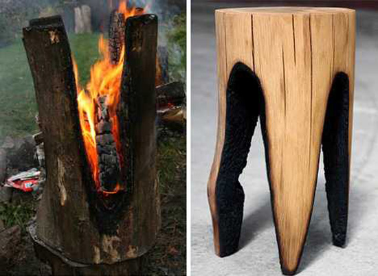 Необычный способ изготовления декора из дерева в интерьере