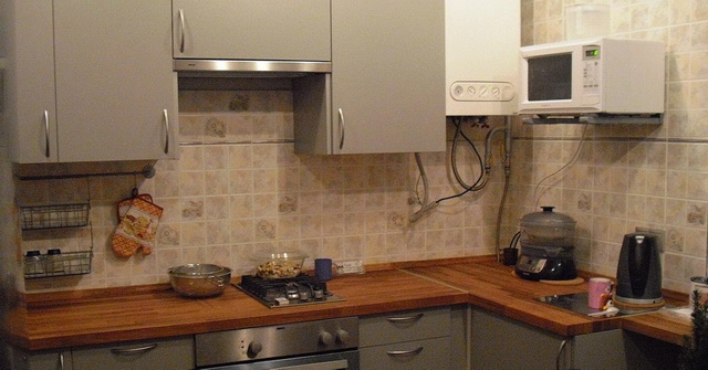 Как спрятать газовый котел на кухне - фото и идеи 7