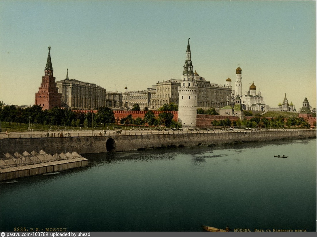 Московский Кремль: белая Водовзводная башня, 1895-1897