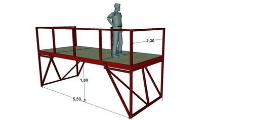 Леса строительные, размеры