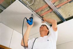 Как обшить потолок гипсокартоном