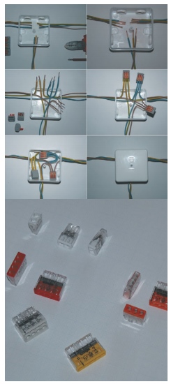 Соединение проводов самозажимными клеммниками