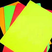 Флуоресцентная бумага, пленка и цветные наклейки