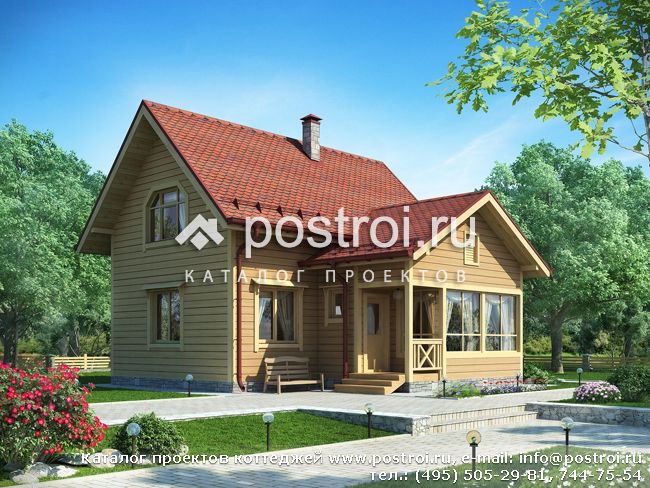 Деревянный дом для гостей № N-109-1D