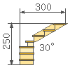 Калькулятор лестницы с поворотом на 90 градусов