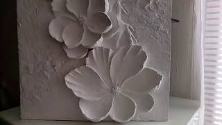 Барельеф,магнолия,гипс.Sculptural painting, magnolia, gypsum