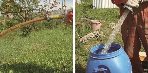 Если из колодца идет мутная вода, нужно прекратить откачку. Фото автора