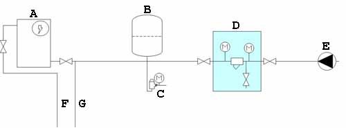 Принципиальная электрическая схема подключения насоса для скважины (см. описание в тексте)