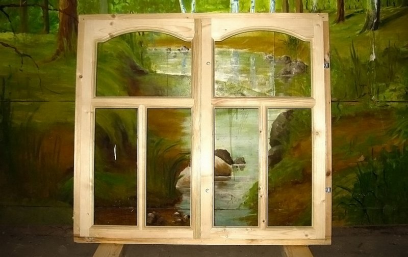 деревянные окна для дачи фото