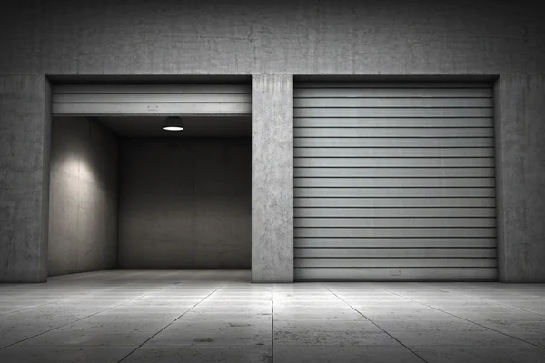 Здание гаража из бетона — стоковое фото