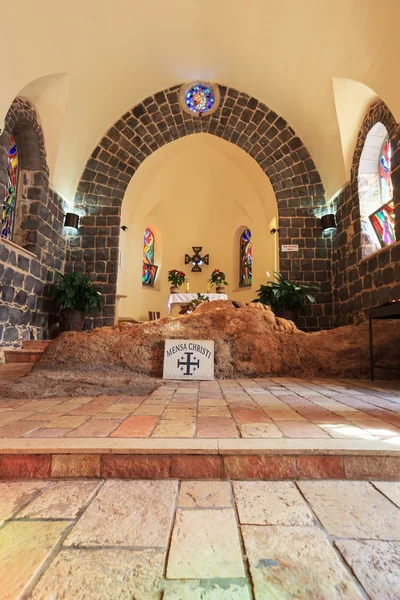 Интерьер церкви Генисаретском море — стоковое фото