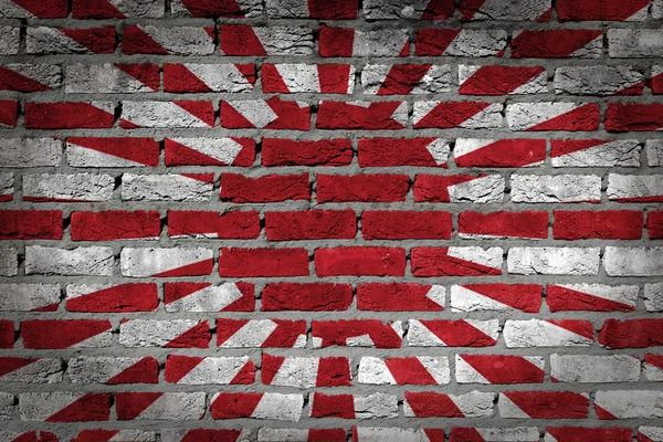 Темный кирпичная стена - Япония — стоковое фото