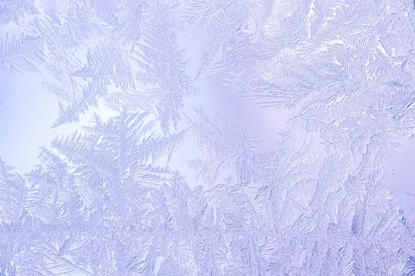 Красивые зимние крупным планом красочный фон с ледяной Фрост шаблоны — стоковое фото