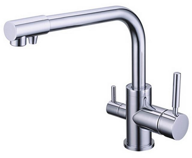 Смеситель может быть соединен одновременно с водопроводом и системой доочистки питьевой воды
