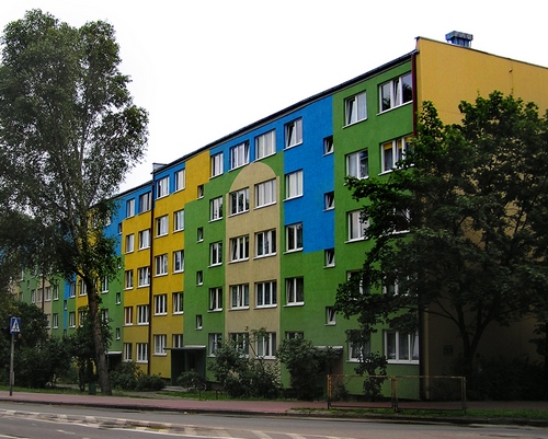 Цветная фасадная штукатурка для многоэтажных домов